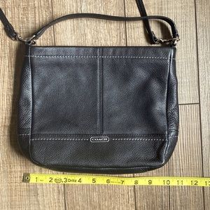 Black Coach leather crossbody